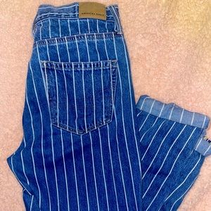 American eagle striped denim skinny jeans